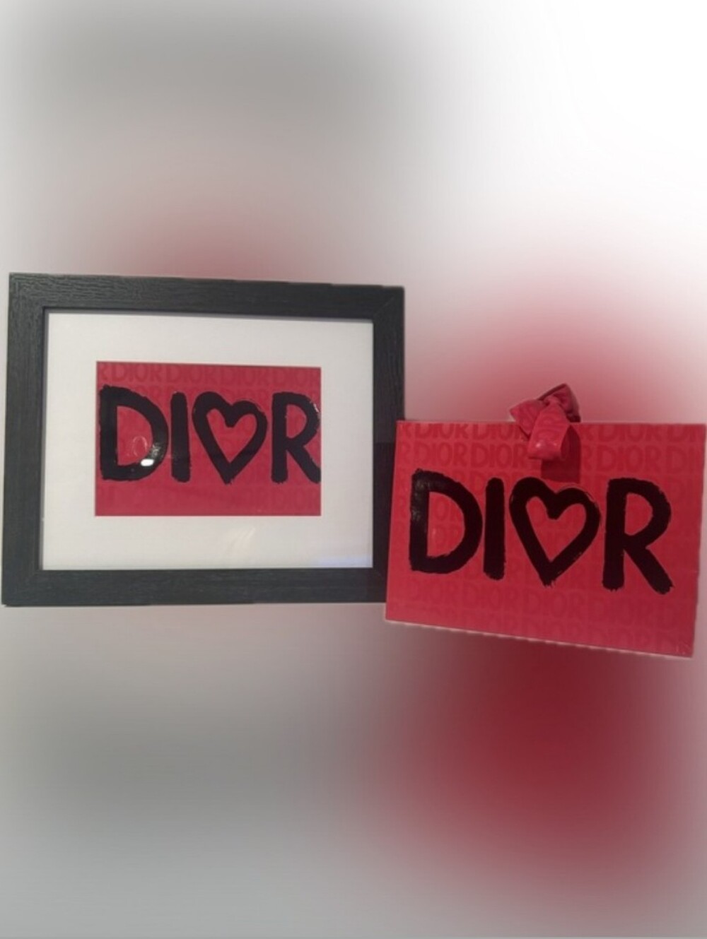Dior Limited Edition Gift Bag Framed Wall Art ❤️🖤